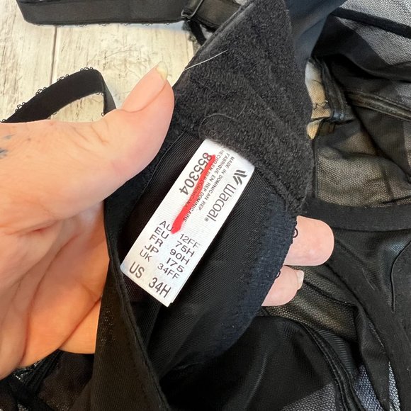 WACOAL Evocative Edge Underwire Black Full Coverage Bra - NEW Multiple Sizes - Picture 5 of 12